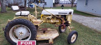 Farmall CUB, with fast hitch and mower